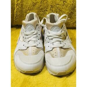 Nike Air Huarache Run (GS) Youth's Running Shoes Size 6.5Y White Off White Walk